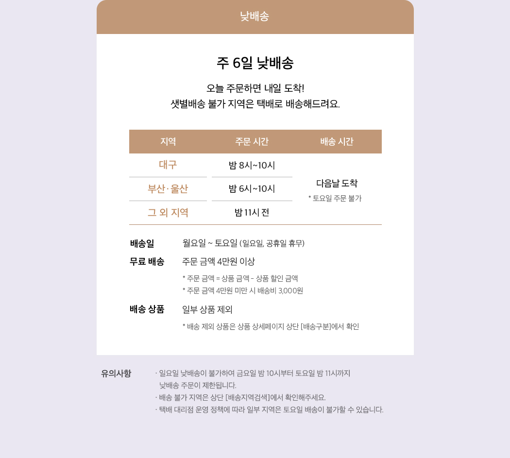 낮배송