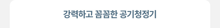 강력하고 꼼꼼한 공기청정기